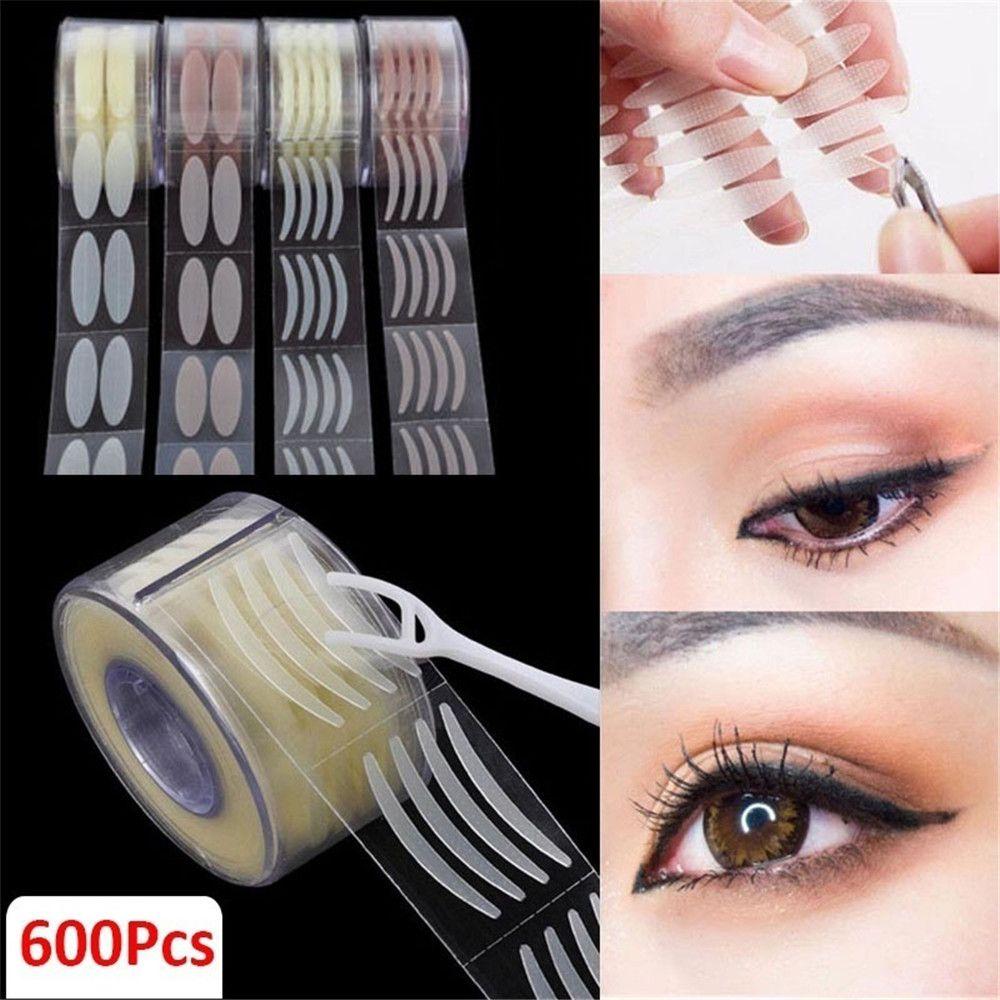 Breathable Invisible Fiber Eyelid Stickers Double Side Eyelid Tape Eye Lift Strips Lace Adhesive