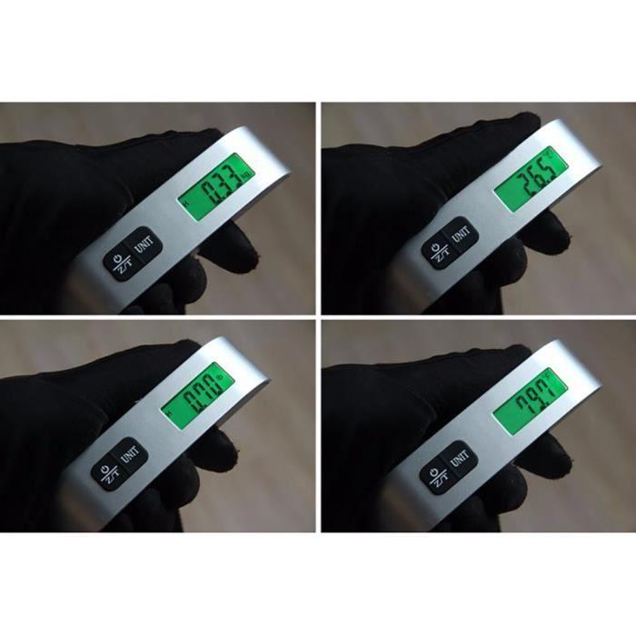 Портативные весы для багажа - Не указано - Модель не указана - Макс. 50 кг - Электронные - Черный