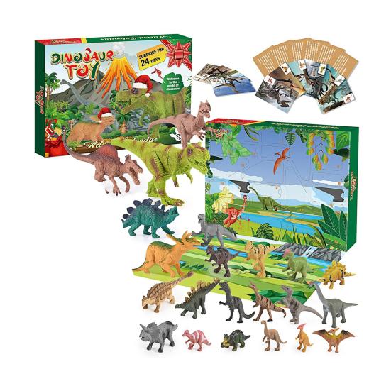 Слепая коробка с динозавром, рождественский адвент-календарь, обратный отсчет на 24 дня с милым сюрпризом в виде динозавра внутри, подарок для друзей, семьи, детей