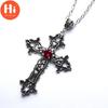 Ювелирное ожерелье с подвеской Hi Cross и бриллиантами серебряного тона, готические ювелирные изделия в стиле панк, модные гламурные массивные женские подарки