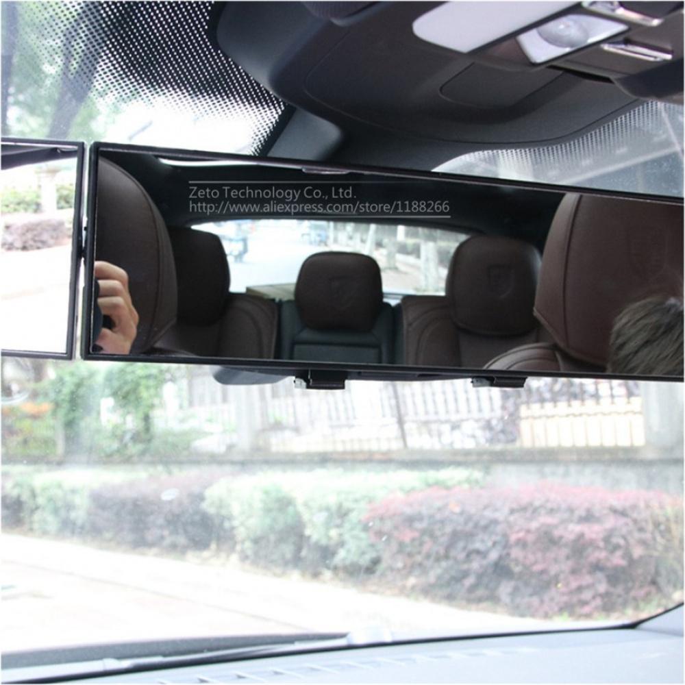 Car Panoramic Rearview Mirror Large 380Mm Curved Mirror 360° Rotation