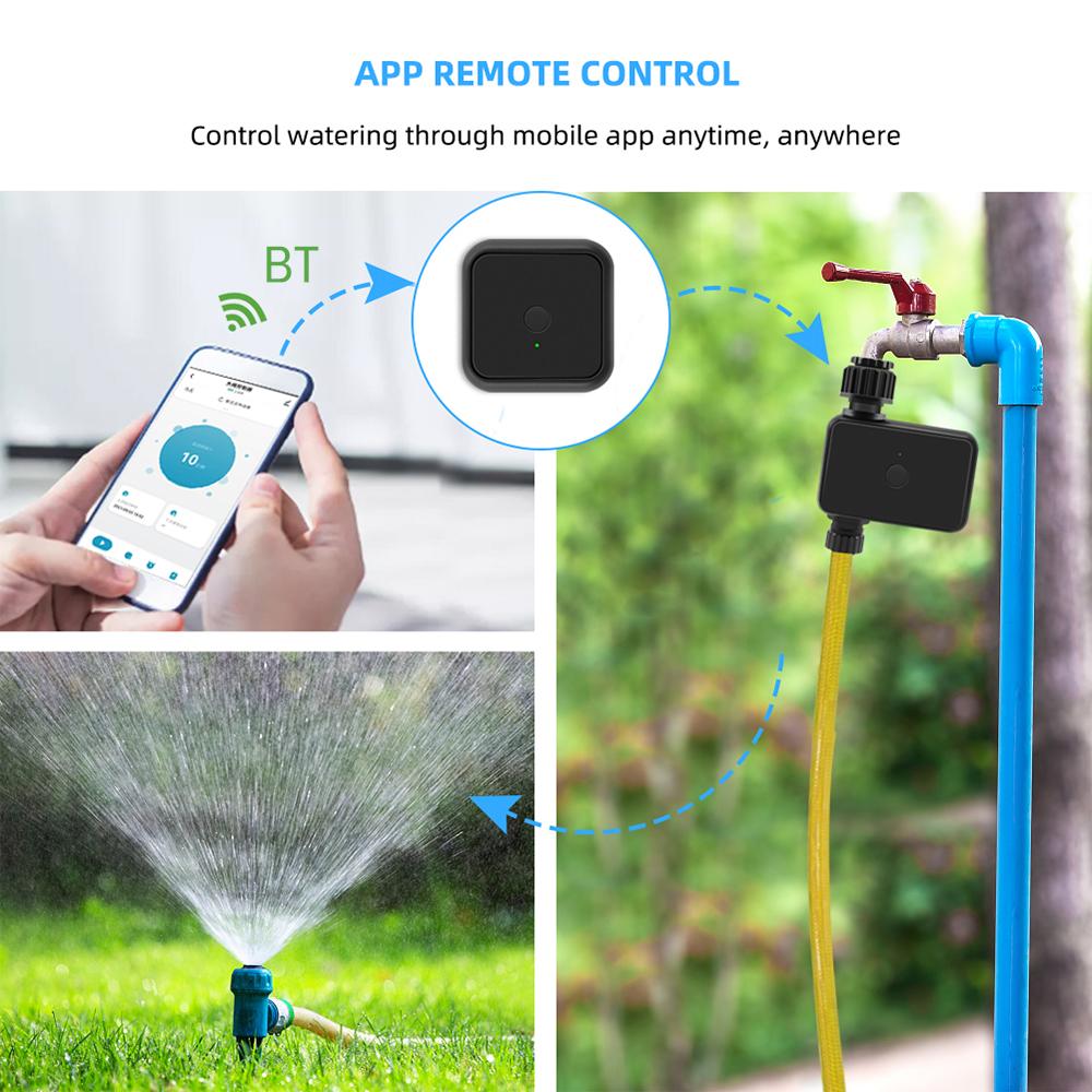 Система полива газона в саду Таймер полива Таймер дождевателя Автоматический водонепроницаемый с управлением через приложение/Задержка дождя/Ручной таймер подачи воды
