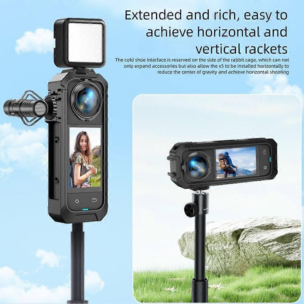 For Insta360 X5 Magnetic Base Plastic Frame Photography Video