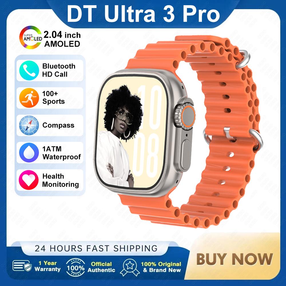 2025Новые DT Ultra 3 Pro Google map NFC Смарт-часы 32G Память Музыка Видео NFC Bluetooth Звонок Водонепроницаемые Смарт-часы