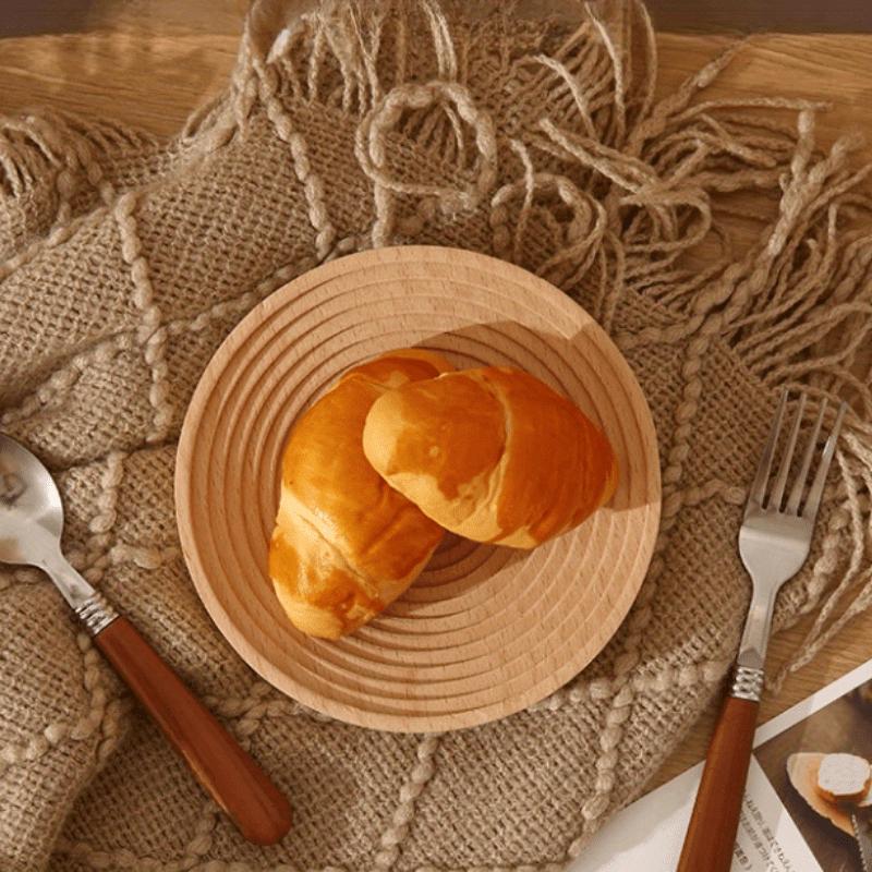 Разделочная доска из бука в скандинавском стиле, поднос для хлеба, десерта, нескользящая разделочная доска, органайзер для хранения, кухонный домашний инструмент для тортов