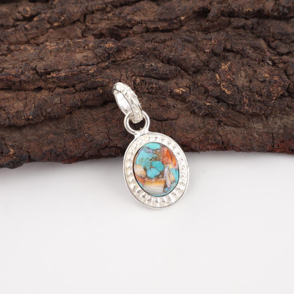 Украшения из самоцвета Спини Ойстер, Подвеска из 925 пробы стерлингового серебра, Подвеска из серебра ручной работы Спини Ойстер для свадебного подарка