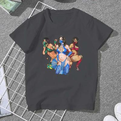 Mileena Kitana Jade женские футболки Mortal Kombat видеоигры гранж винтажная женская одежда больших размеров хлопковая одежда с рисунком
