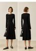 LILY wool waist cinching A-line dress