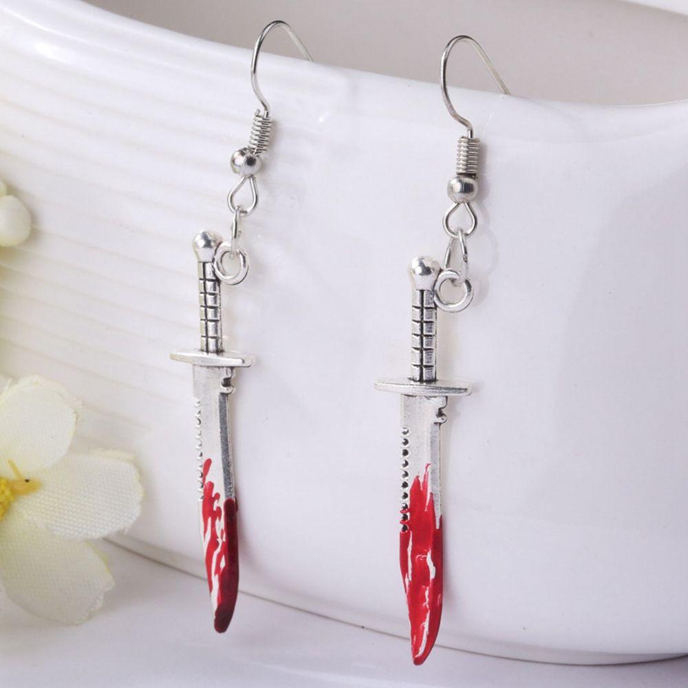 Sharp Knife Korean Style Dangle Earrings Women Halloween Earrings Party Jewelry Men Stud Earrings