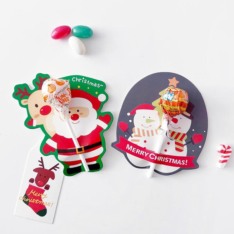 Множество стилей на выбор Праздничная мультяшная леденцовая декорация Бумажная карточка