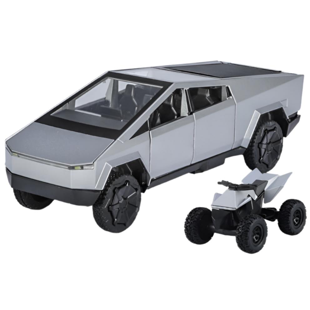 Infinium 1:32 Die-cast Cyber Truck Alloy Pull-back Model Car, B Silver