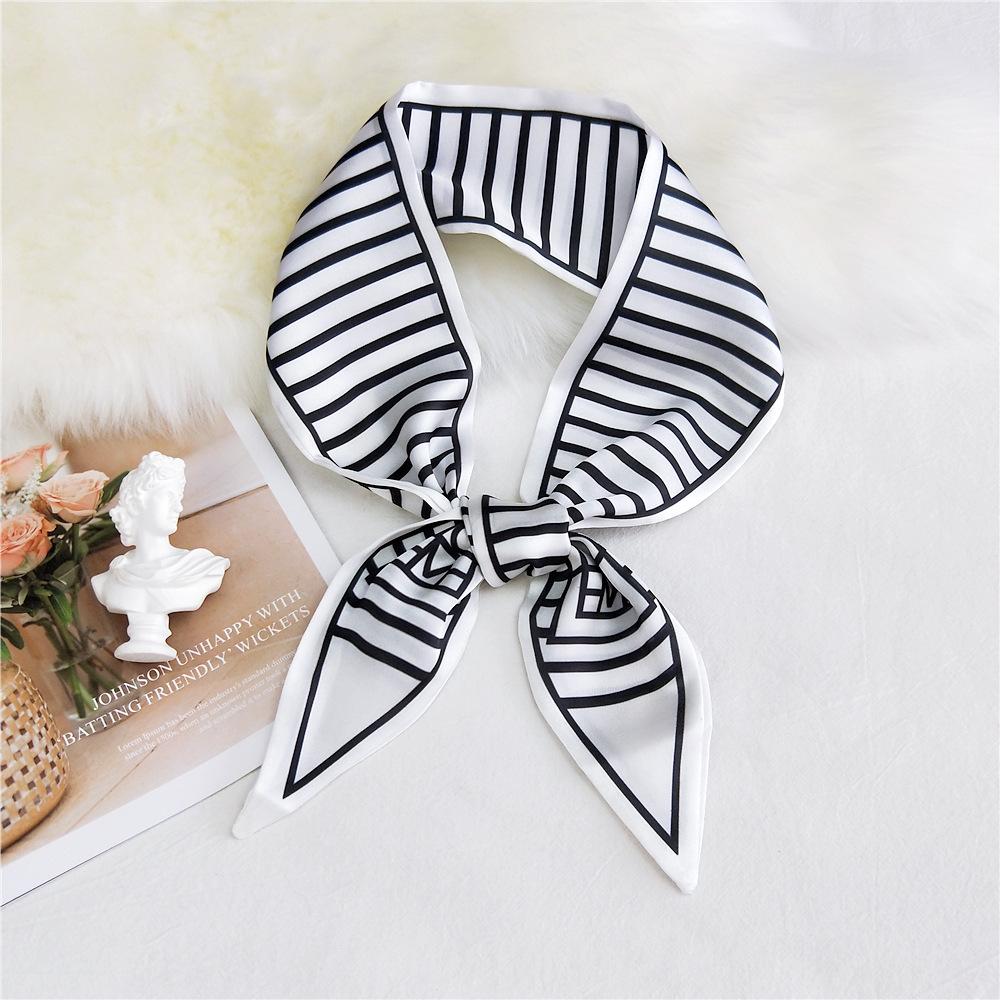 Двусторонний остроконечный шарф для женщин на весну и осень. Тонкая и длинная лента для сумки на запястье. Универсальный декоративный маленький шарф.