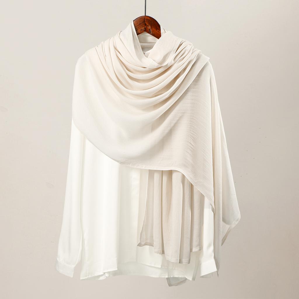 Хлопок Район Модал Хиджаб Шарф Однотонный Головной платок Накидки Большой размер Однотонные Шали Мусульманский Женский Хиджаб Исламский Тюрбан Повязка на голову 190*85см