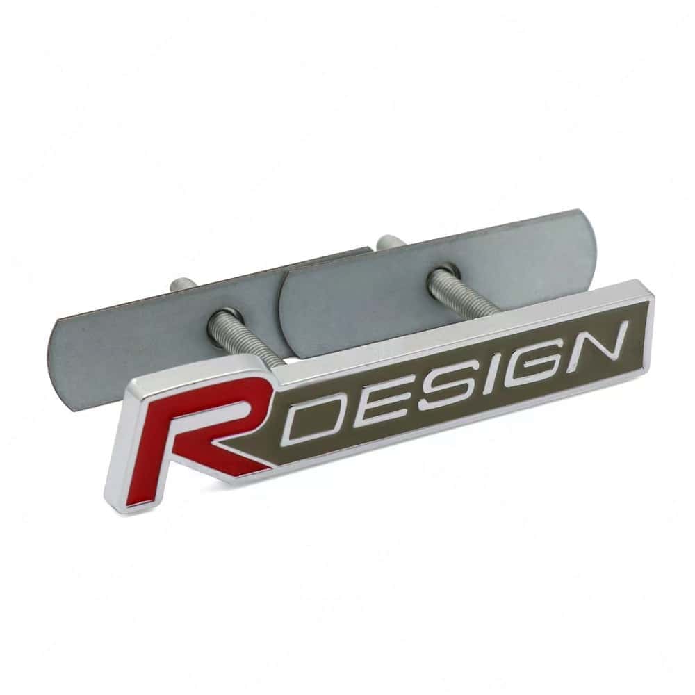 3D Metal R-Design Logo Badge Sticker Front Grill Rear Trunk Emblem Decal