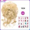 Synthetic Hair Bun Chignon Messy Curly Hair Band Elastic Scrunchy False Hair Pieces For Women Hairpins Black Brown