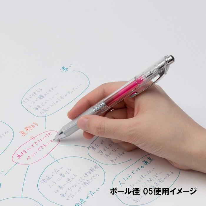 Шариковая ручка Pentel EnerGel Infree 0,4 мм, прозрачный корпус, набор из 10 цветов