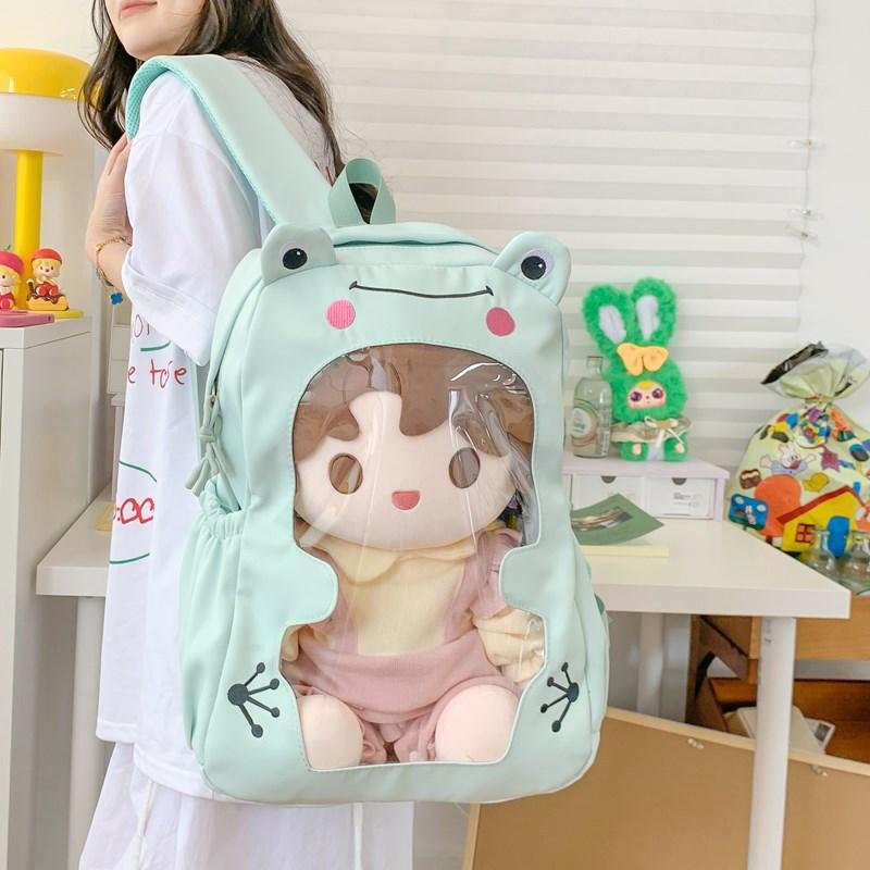 Ита-сумка для девочек-подростков, студенческая mochila, школьный прозрачный рюкзак, милые кавайные мультяшные mochilas, сумки большой вместимости для женщин