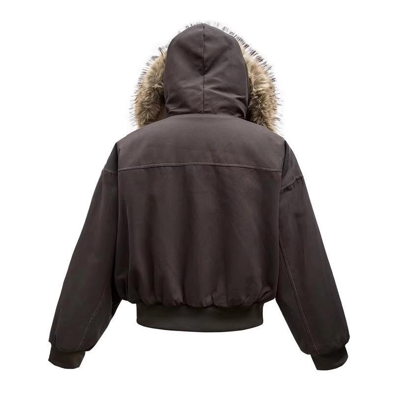 Корейская мужская осенне-зимняя тяжелая куртка из американского стираного хлопка с бархатной подкладкой 2025