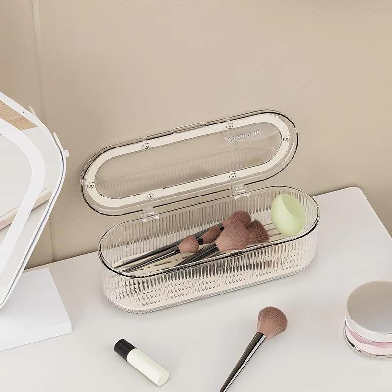 Eyebrow Pencil Organizer Organized Cosmetic Storage Bin Beauty Egg Holder Advanced Powder Puff Organizer For Makeup Studio