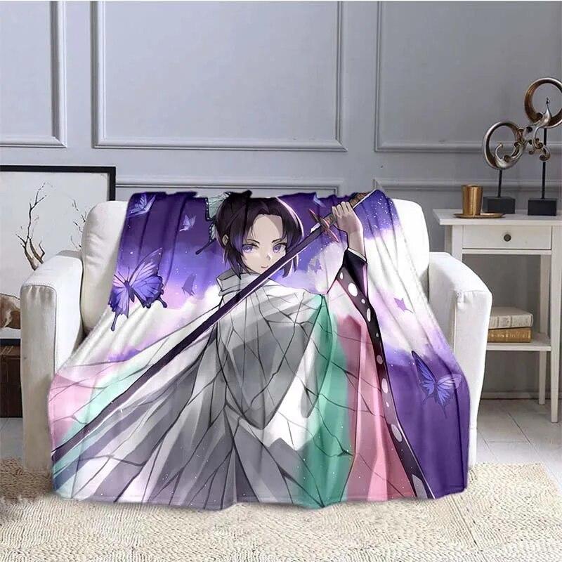 Одеяло с изображением убийцы демонов в стиле аниме, супер мягкое теплое одеяло, фланелевое одеяло, одеяло для пикника, одеяла для кроватей, одеяло для пикника