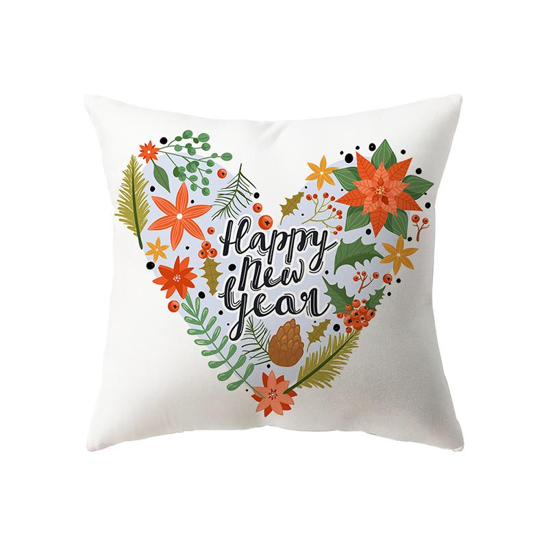 Рождественская тематика милый Санта-Клаус принт узор наволочка для подушки дома гостиная диван украшение подушка наволочка