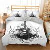 Vintage Guitar Duvet Cover Set Music Theme 2/3Pcs Bedding Set For Kids Teens Adult Microfiber Print Comforter Cover Pillowcase