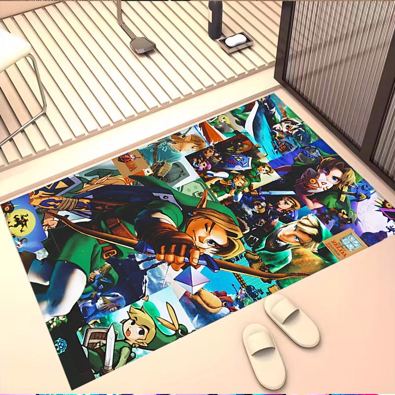 The Legend of Zelda Print Rug, Washable Floor Carpet, For Entryway Dorm Laundry Room Office Study, Home Decor Birthday Christmas Gift