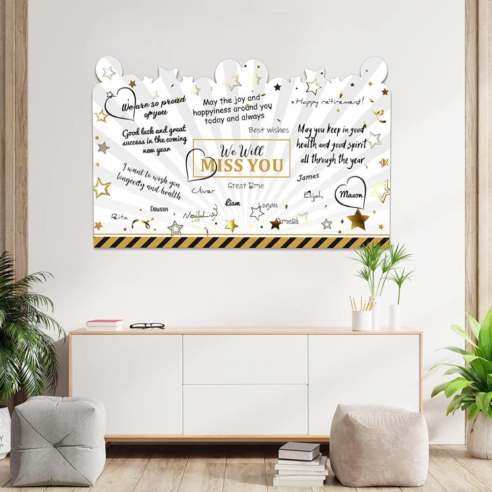 Открытка с благословением Открытка на пенсию с формой Яркий цвет Дополнительная гостевая книга для украшения вечеринки по случаю выхода на пенсию Уникальная для выхода на пенсию