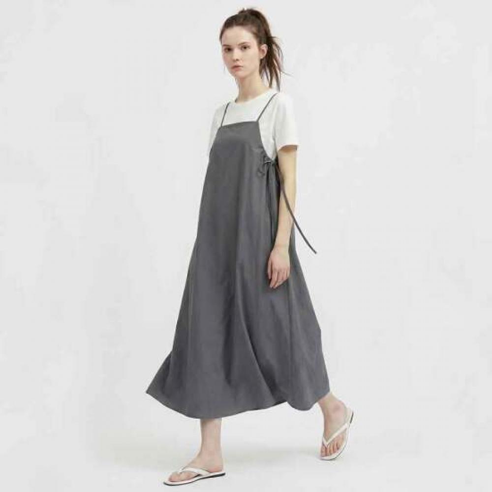 Shop Women Daily STrap Sleeveless Long Dress Basic T shirT seT Sha wseT 21270