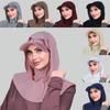 Шляпа от солнца с широкими полями и капюшоном, однотонный хиджаб, кепка-бейсболка, модный шарф-бандана для езды на велосипеде, капюшоны, шляпа, рыбалка