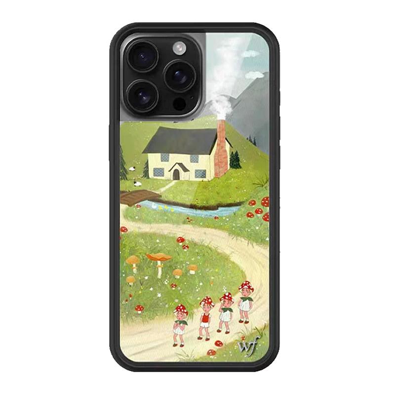 Чехол для телефона Wildflower ins Nara Smith Sweet Sliy для iPhone 12 13 14 15 16 Pro Max Plus 17 Pro Вишни Клоун Вокруг Орхидея