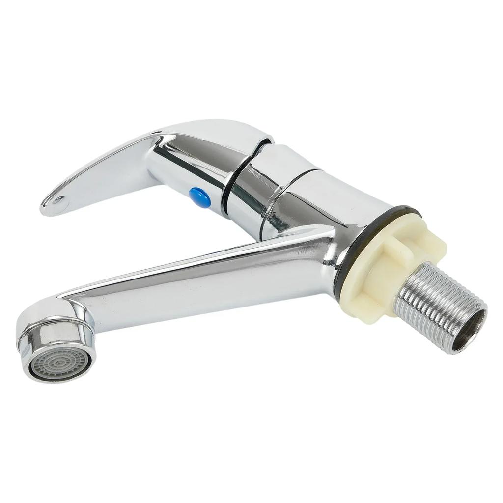 Basin Faucet Single Cold Sink Faucet Bathroom Faucet Chrome Single Handle Hole Bathroom Kitchen Basin Mixer