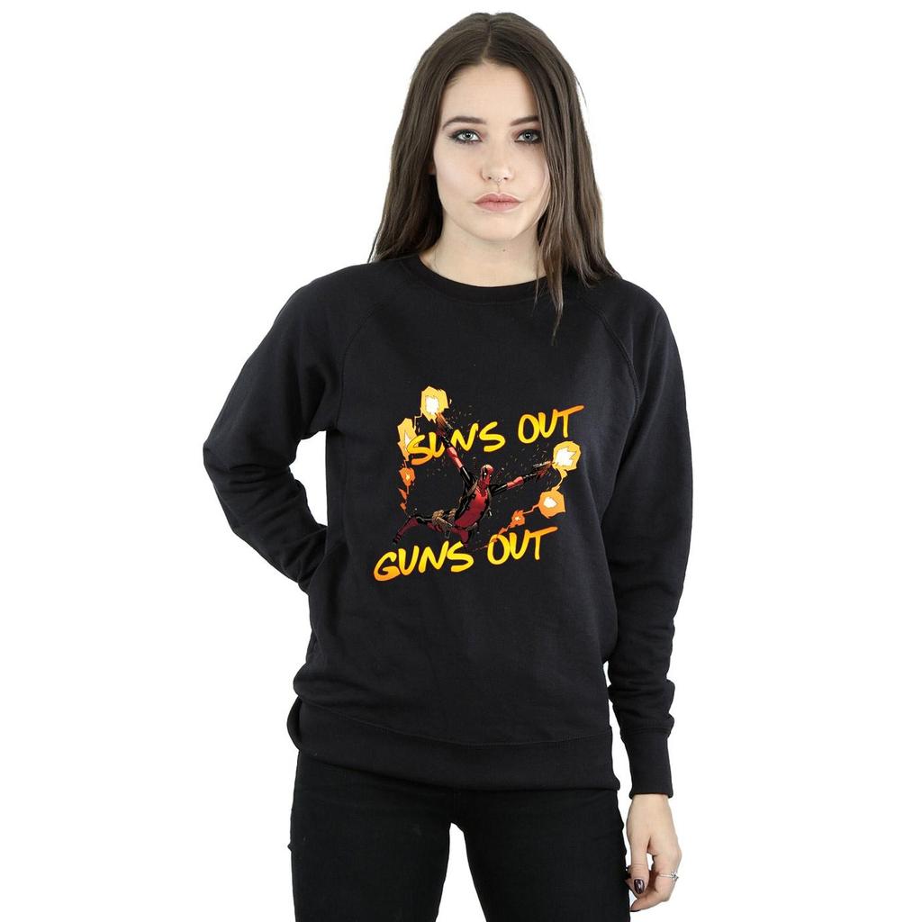 Marvel Womens/Ladies Deadpool Sun´s Out Guns Out Sweatshirt