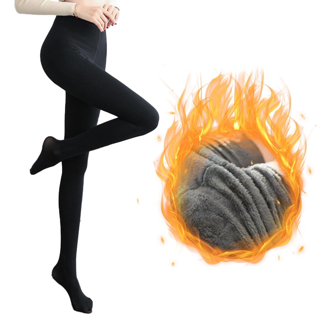 One Size Fits Extra Thick Black One Black Stretchy [NODC] Women's Fleece-Lined Tights/Leggings, All, Stretchy, Velvet, (JP, Alphabet, Size, Leggings)