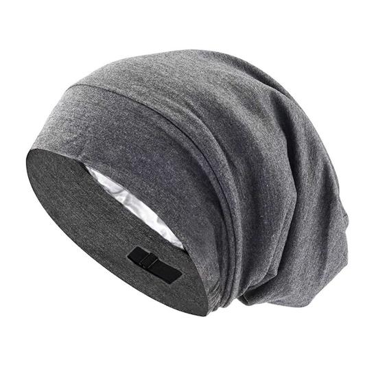 Унисекс-шапка для сна, защитная ночная шапочка для волос, высокоэластичная двухслойная однотонная теплая легкая регулируемая зимняя шапка