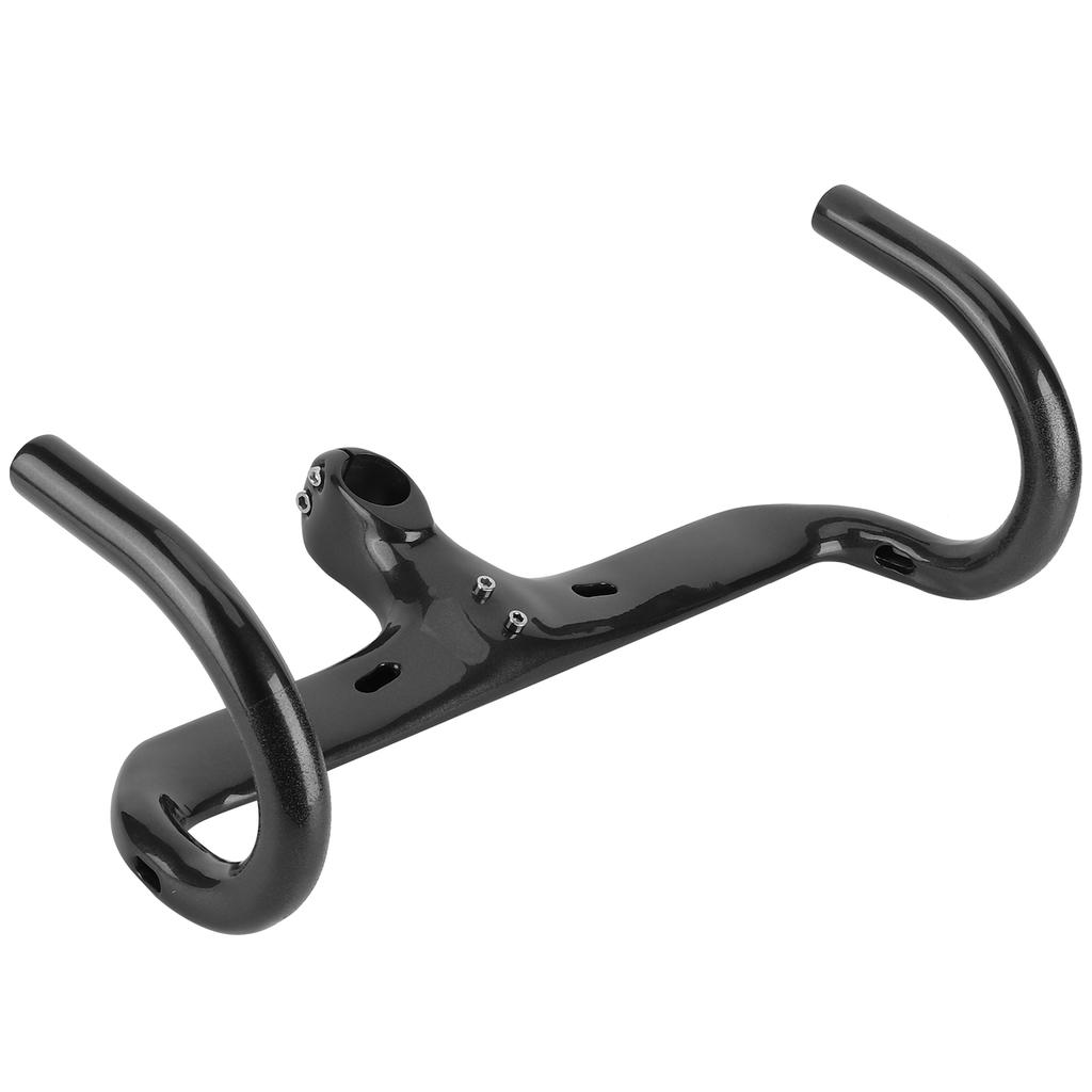 Carbon Fibre Integrated Road Bicycle Handlebar Cycling Bike Handlebar with Stem 420x90 MM