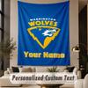 Custom Text Tapestry Warrington Wolves Print Wall Tapestry Indoor Living Room Wall Decor