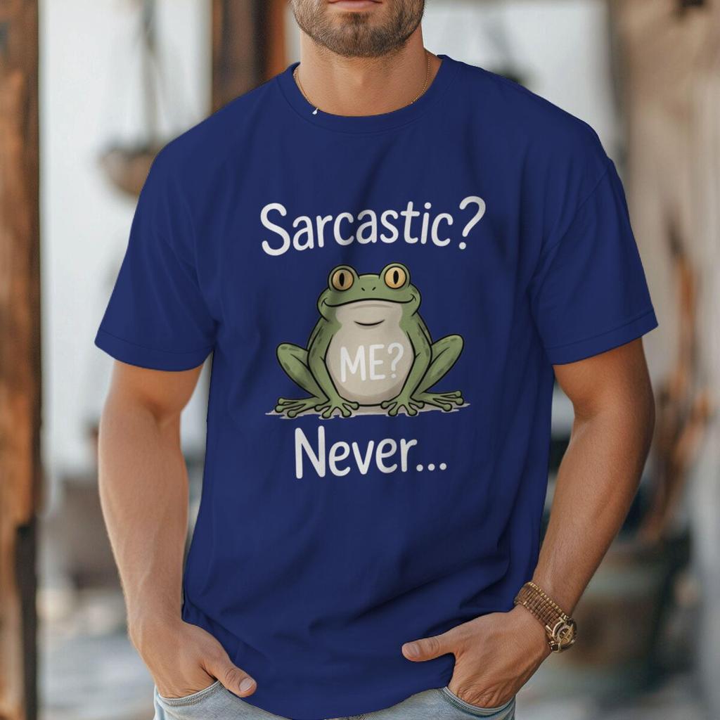 Unisexs Fun Frog Animal Tshirt Sarcastic Me Never Humorous Quotes Casual Unisex Y2k Tops Fashion Crewneck Male Tees
