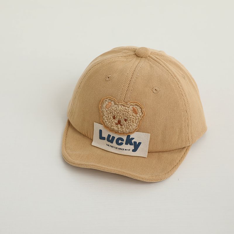 Spring Autumn Thin Baby Boy Duckbill Hat Cute Bear Baseball Cap Casual Versatile Children Sun Hat