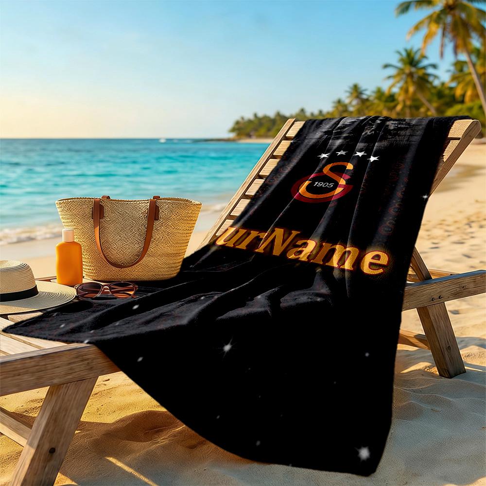 Galatasaray Personalized Text Beach Towel Quickdry Soft Microfiber Suitable For Sports Travel Swimming Yoga Bathroom Beach And Pool