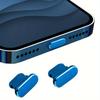 2 Packs Of Aluminum Alloy Anti-Dust Plugs - Keep Your Phone, Pad, Earphones Ports Clean!