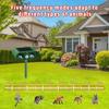 Humane Animal Repeller for Yard Security, Motion Activated Ultrasonic Animal Repellent with Solar Powered Charging, Outdoor Animal Repeller Featuring