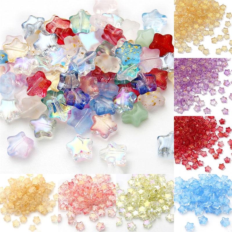 Творческий 8 мм Стекло 10 шт./лот Популярный чешский россыпью DIY Star Горячая Распродажа Высокое качество AB Цвет Разделитель Бусины Украшения Ручной Работы Аксессуары Шпильки Бусины