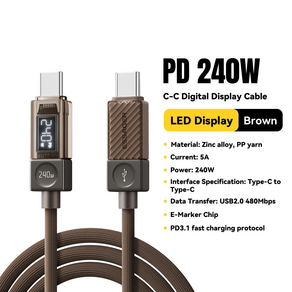 Essager 240 Вт USB C кабель для 17 16 15 Plus Pro Max Macbook iPad Supercharge Быстрая зарядка Type C кабель для Samsung