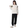 Akihee Winter Solid Color Pajama Top and Long Sleeves and Cold Loose Available In 3 Colors Women's Loungewear, Fluffy, Set, Bottoms, Pants, Thick,