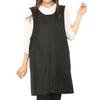 Nishiki Women's Water-Repellent Apron (Sizes M-L/3L-4L), Wrinkle-Resistant, Easy-To-Put-On, Fleece-Lined, Black with Pockets (Black/ML/SHA004)