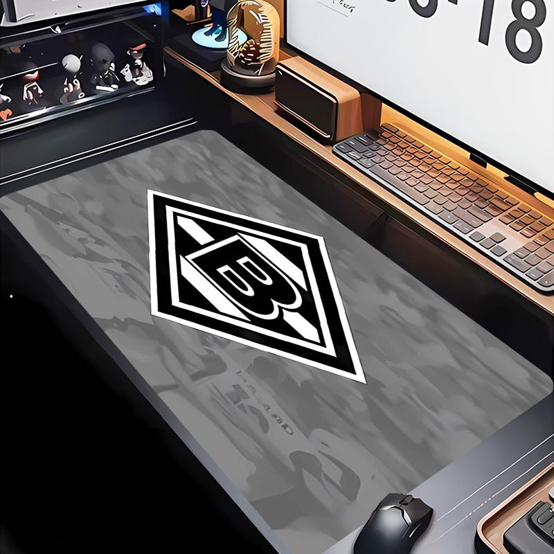 Borussia Monchengladbach logo Theme Premium Non-slip Mouse Pad with Stitched Edges,Durable Rubber Material,for Desktop & Gaming Great Gifts