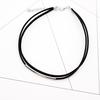New Fashion Bending Tube Velvet Choker Necklace Double Layer Style Torque Black Short Leather Necklace Charm Collier Femme