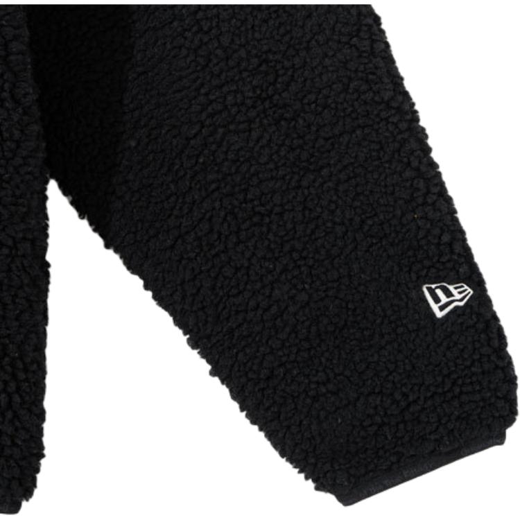 New Era FW21 Оригинаторы Флис с подкладкой из боа Цветные блоки Карманы Спортивный пуловер Американская толстовка Унисекс толстовка Черный 12866440