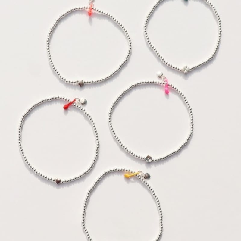 BONBEAU Mini motif silverball Bracelet Mini motif 925 silver ball banding bracelet 2mm